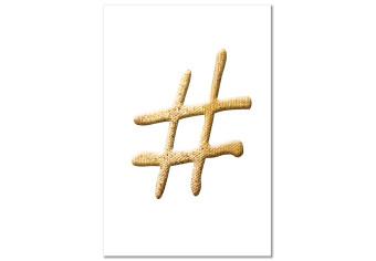 Cuadro moderno Golden Hashtag (1 Part) Vertical