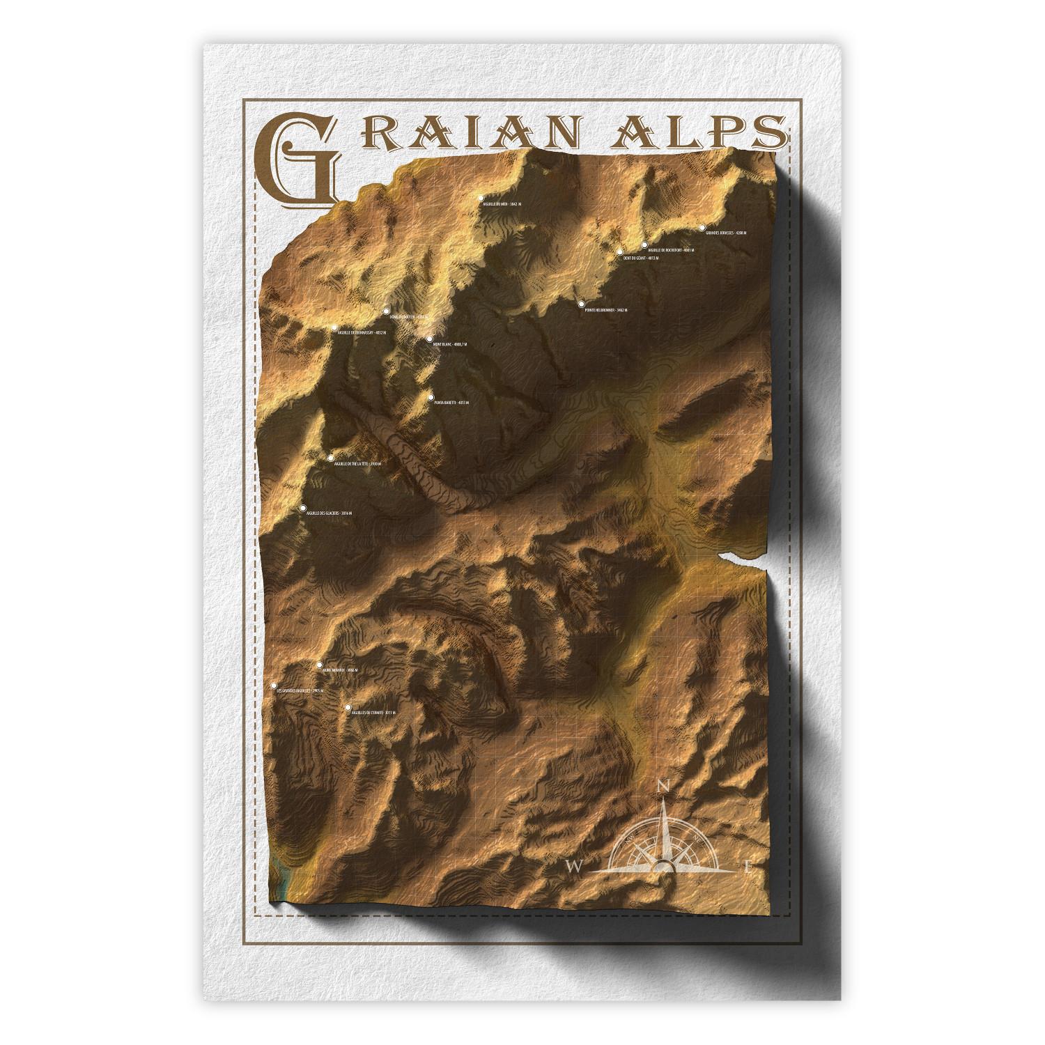 Poster Isometric Map: Graian Alps [Poster]