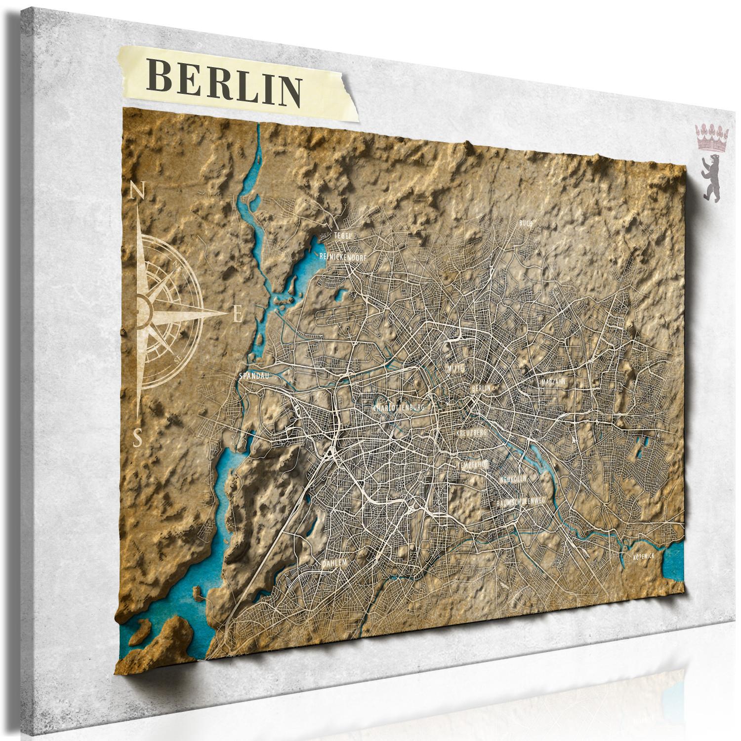 Cuadro Hipsometric Berlin - un mapa que representa la topografía