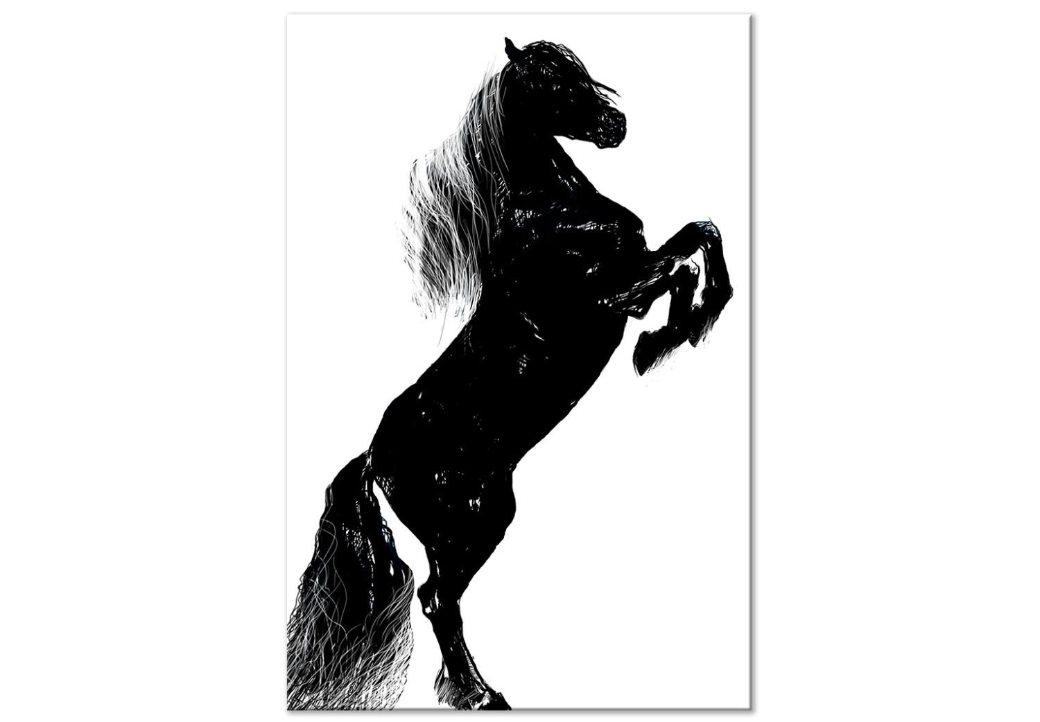 Cuadro moderno Black Horse (1 Part) Vertical