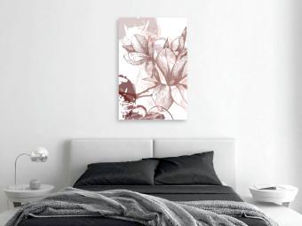 Cuadro decorativo Magnolias - ilustración con motivo floral en estilo vintage