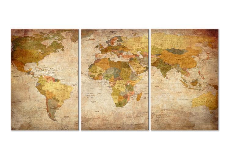 Cuadros en Lienzo Mapa del mundo • Pixers® - Vivimos para cambiar