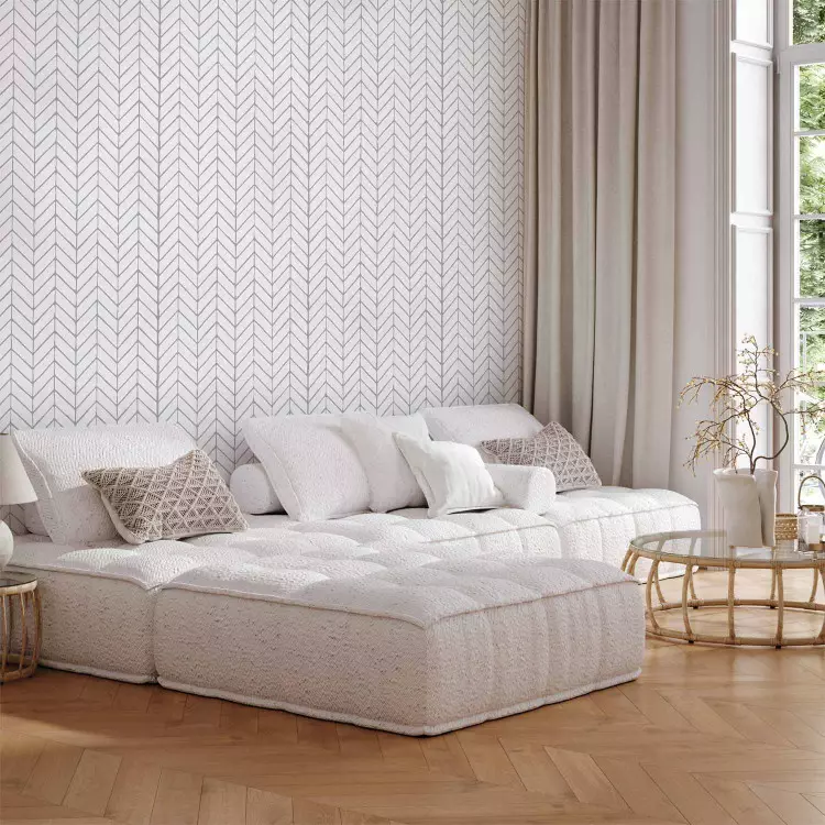 Papel de pared Harmony of Patterns (Grey)
