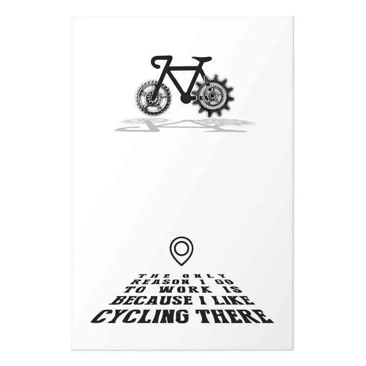 Póster I like Cycling - escritos negros con emoticones