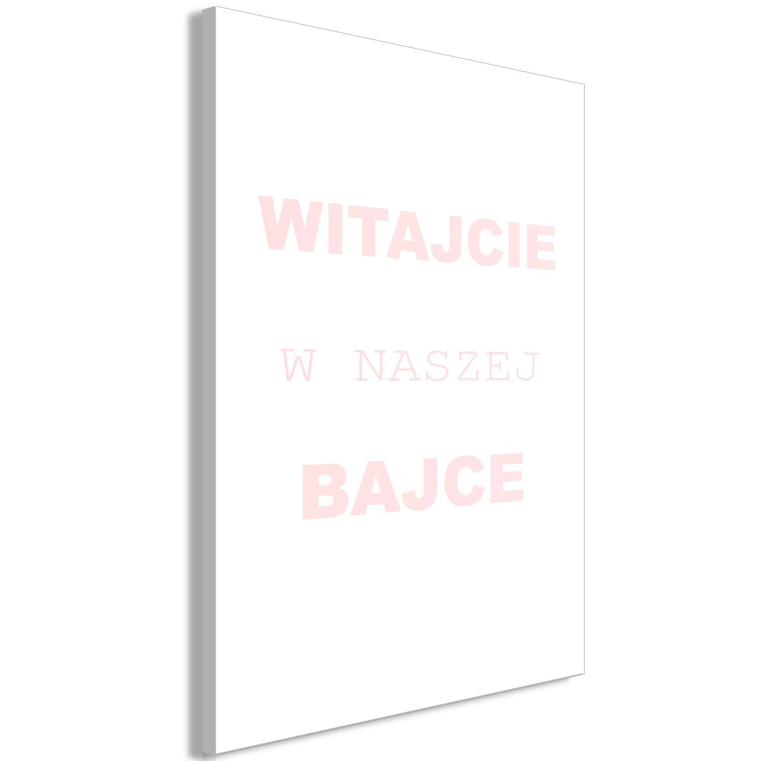 Cuadro Cuento de hadas - frases lindas en pastel en polaco sobre fondo blanco