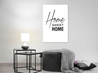 Cuadro decorativo Black and White: Home Sweet Home (1 Part) Vertical