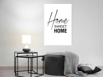 Poster Negro y Blanco: Hogar dulce hogar - texto en inglés en blanco y negro