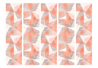 Biombo Spring Geometry II - figuras triangulares varias texturas colores