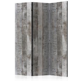 Biombo decorativo Encofrado hormigón - textura tablones madera estilo hormigón gris