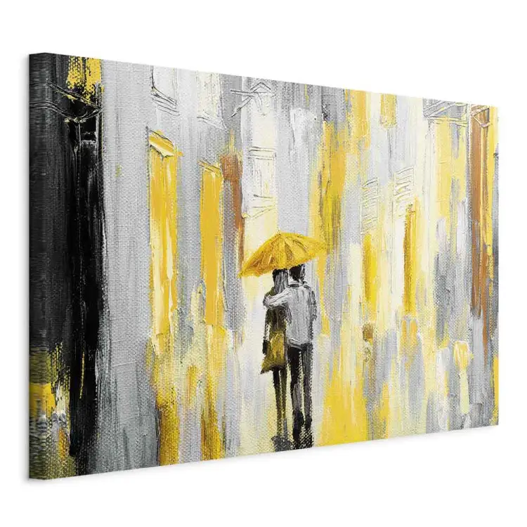 Paraguas enamorado amarillo ancho