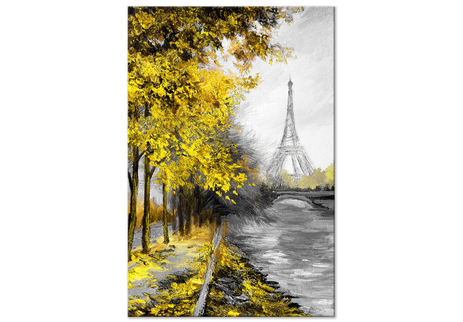 Cuadro moderno Paris Channel (1 Part) Vertical Yellow