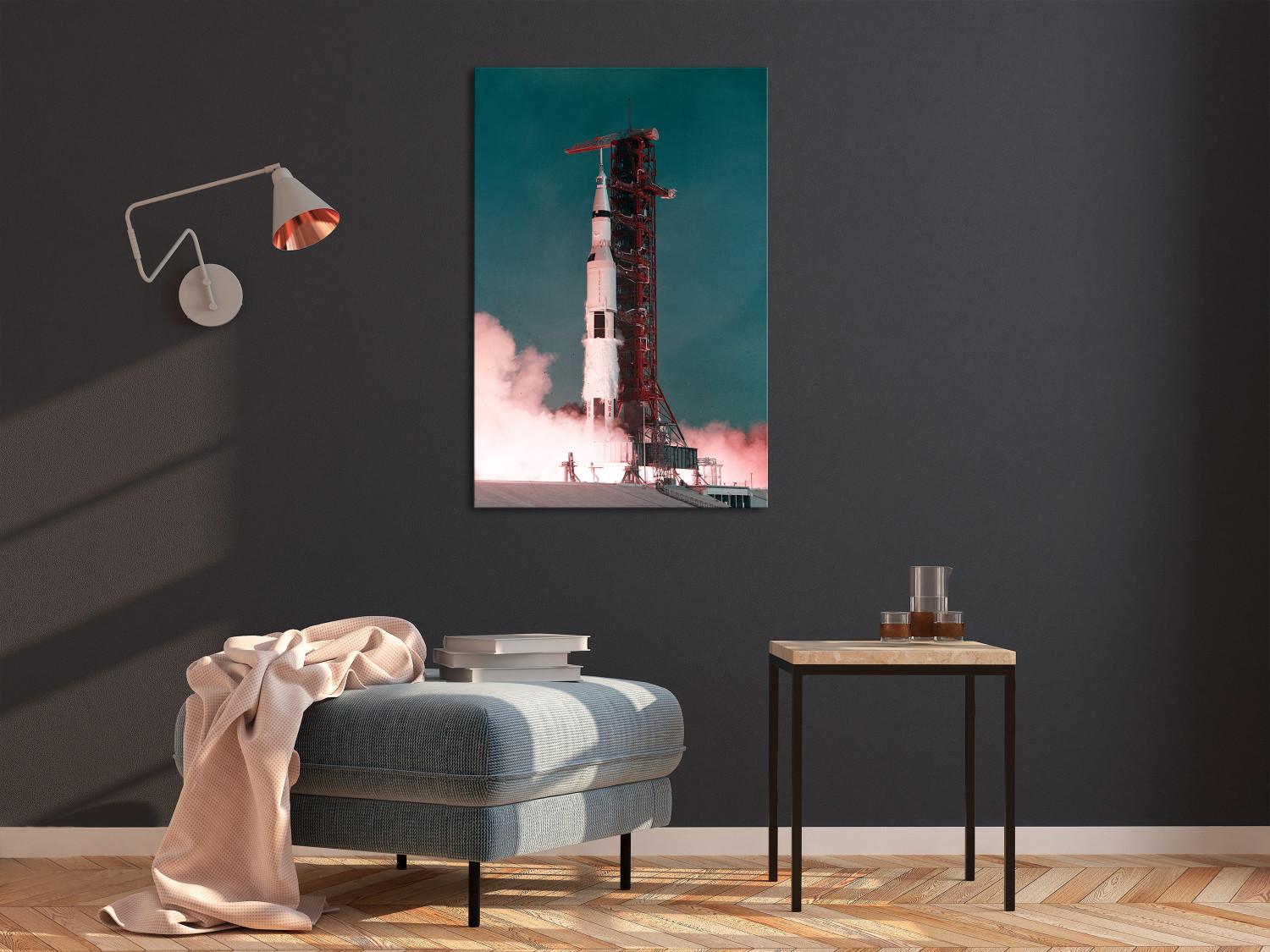 Cuadro decorativo Lanzamiento del cohete - foto del cohete lanzando al espacio