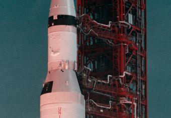 Cuadro decorativo Lanzamiento del cohete - foto del cohete lanzando al espacio