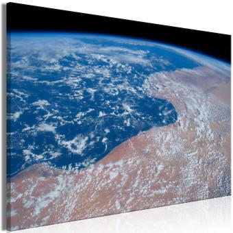 Cuadro decorativo La Tierra vista espacial - una imagen satelital del océano y la tierra