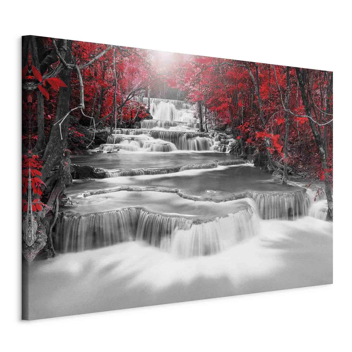 Cuadro decorativo Cascade of Thoughts (1 Part) Wide Red