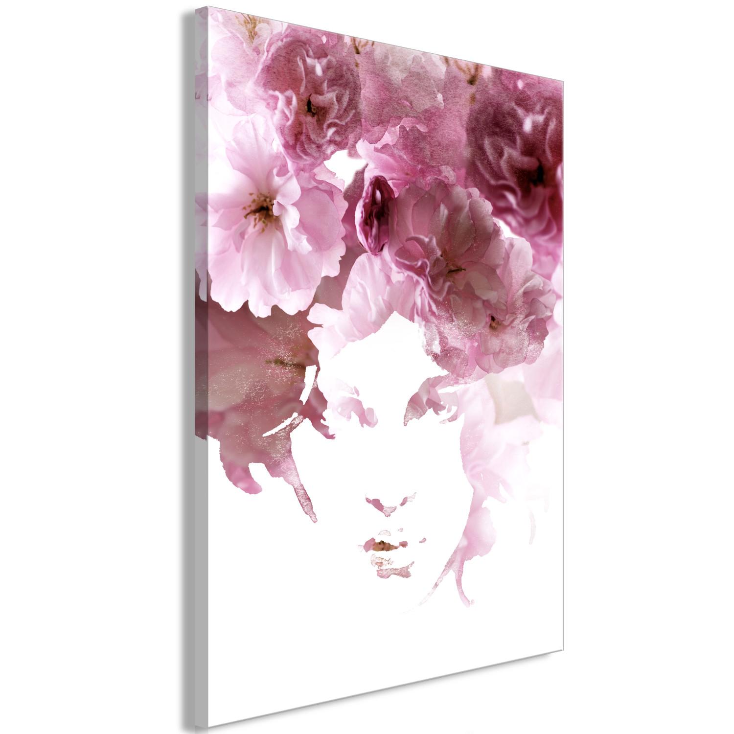 Cuadro Retrato de mujer floral - tema abstracto con mujer y flores