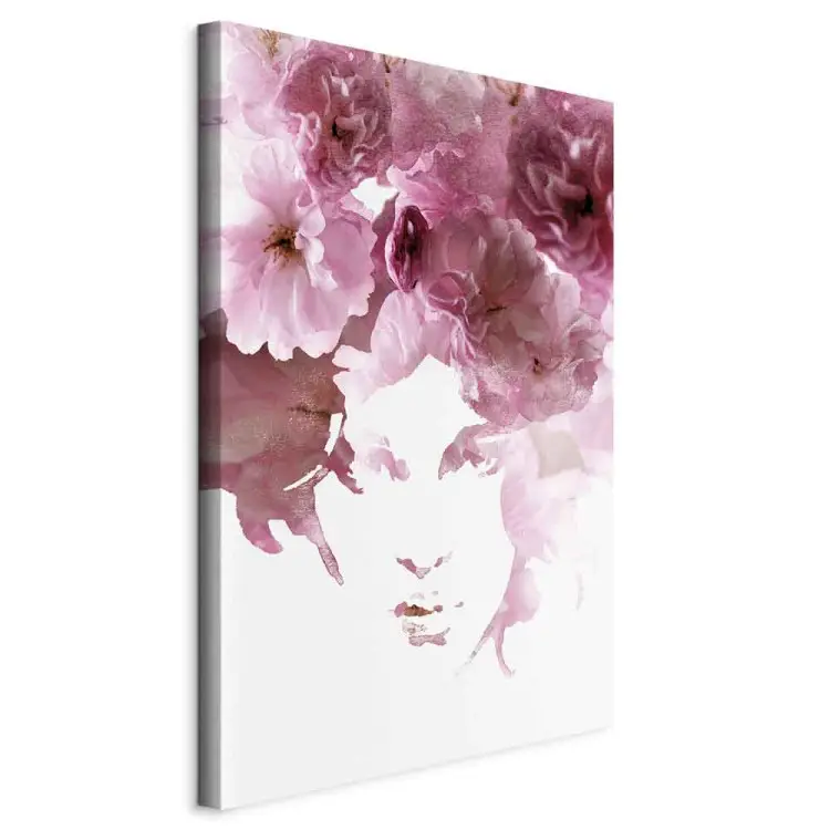Retrato de mujer floral - tema abstracto con mujer y flores