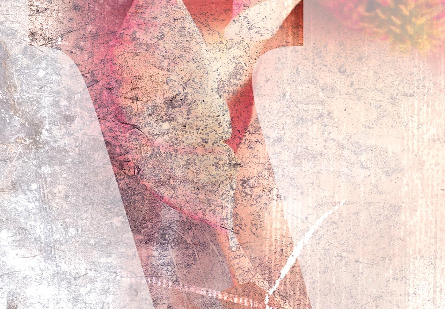 Set de poster Amor magnolia - texto colorido en inglés sobre fondo de cemento