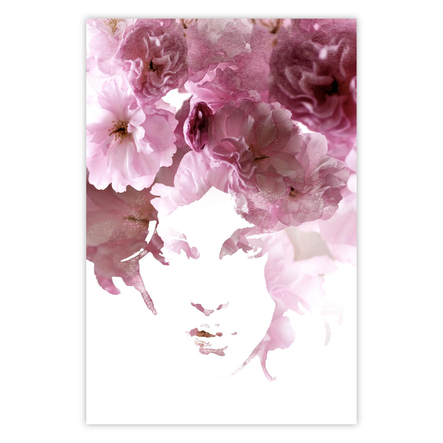 Cartel Mirada floral - retrato fantasioso del rostro compuesto por flores