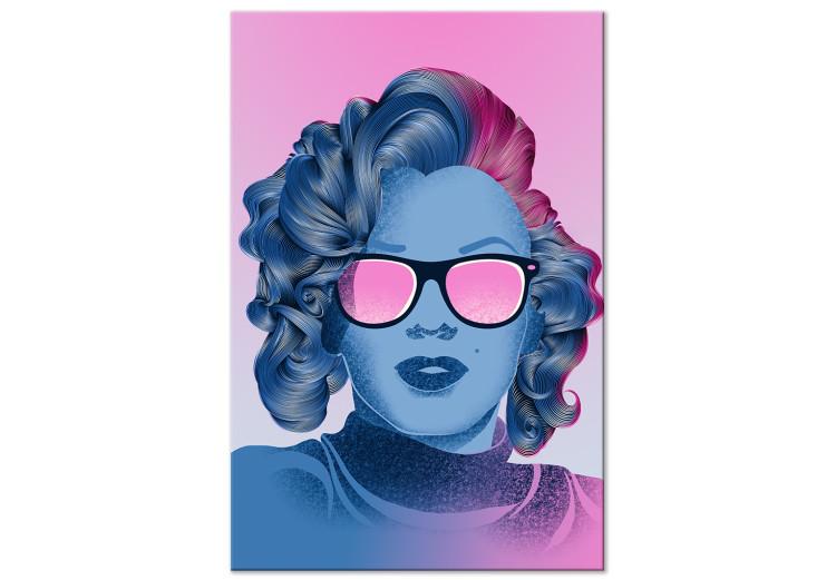 Retrato de Marilyn Monroe - Rostro de Norma Jeane sobre fondo rosa