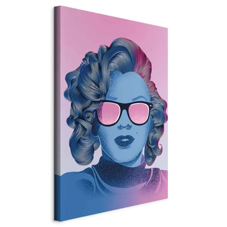 Retrato de Marilyn Monroe - Rostro de Norma Jeane sobre fondo rosa
