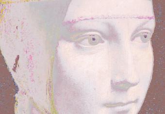 Cuadro moderno La Dama del armiño - La obra de Leonardo da Vinci en un color de moda