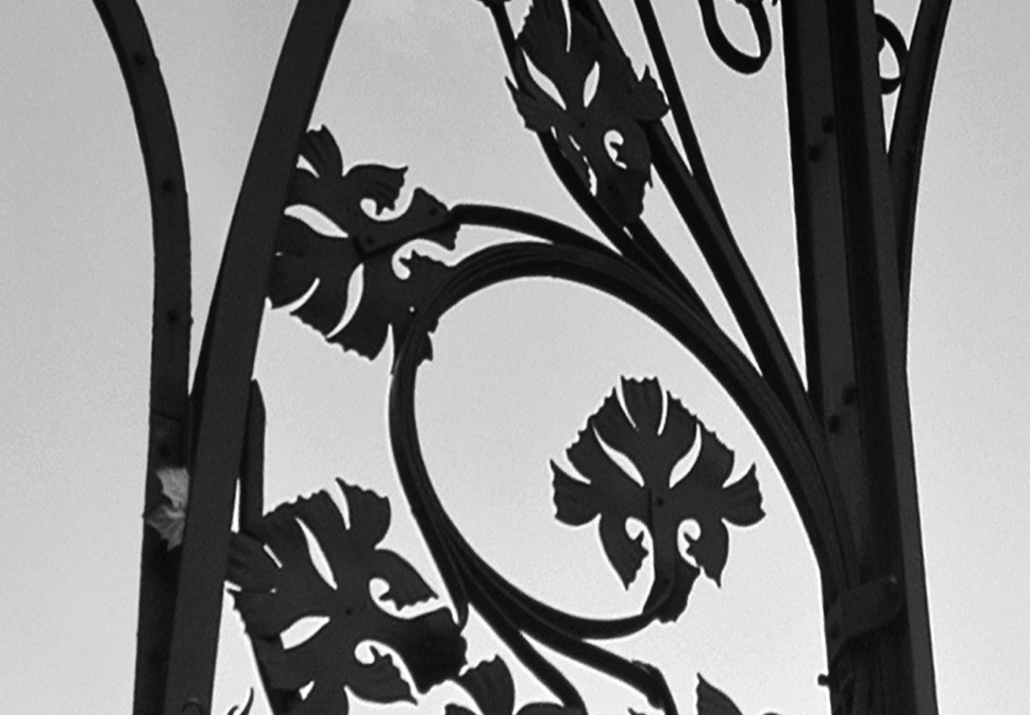 Cuadro Farola en Barcelona - fotografía en blanco y negro con arquitectura