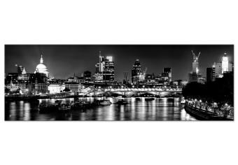 Cuadro moderno London Lights (1 Part) Narrow Black and White
