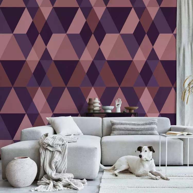 Papel pintado Triangles of Purple