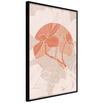 Magnolia elegante - motivo floral abstracto sobre textura textil