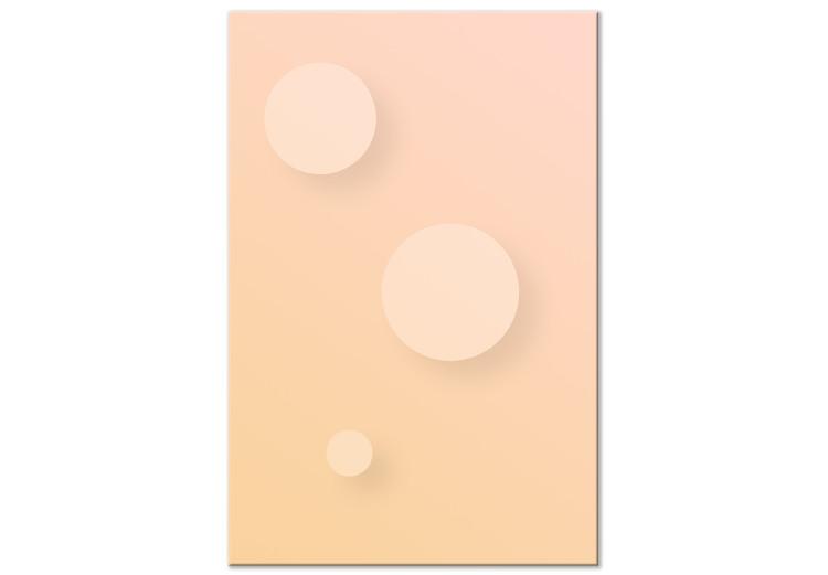 Círculos pastel - una composición abstracta en color beige y rosa.