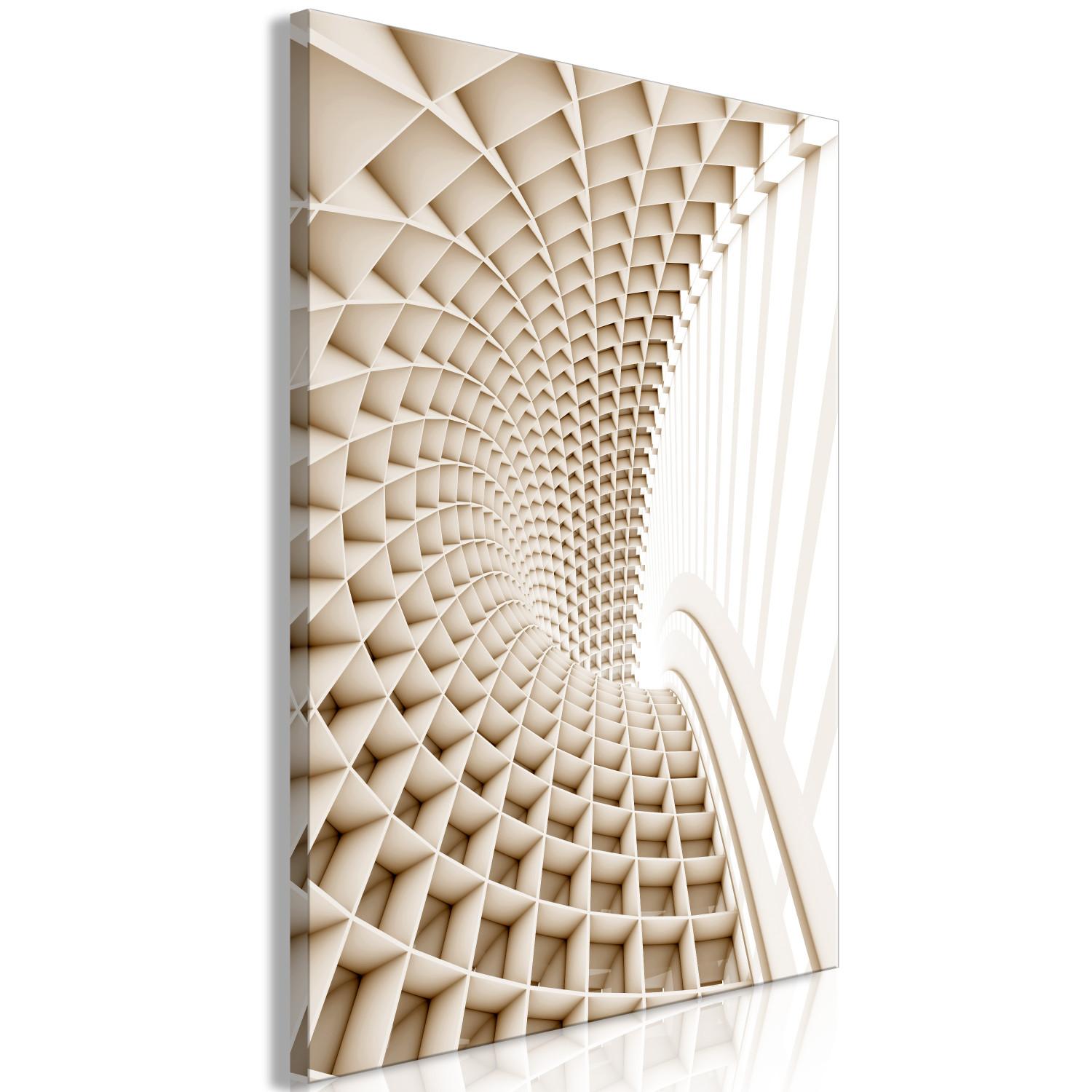 Cuadro decorativo Túnel 3D - un tema arquitectónico abstracto en colores brillantes