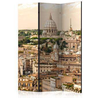 Biombo original Vacaciones Roma (3 partes): arquitectura italiana celeste