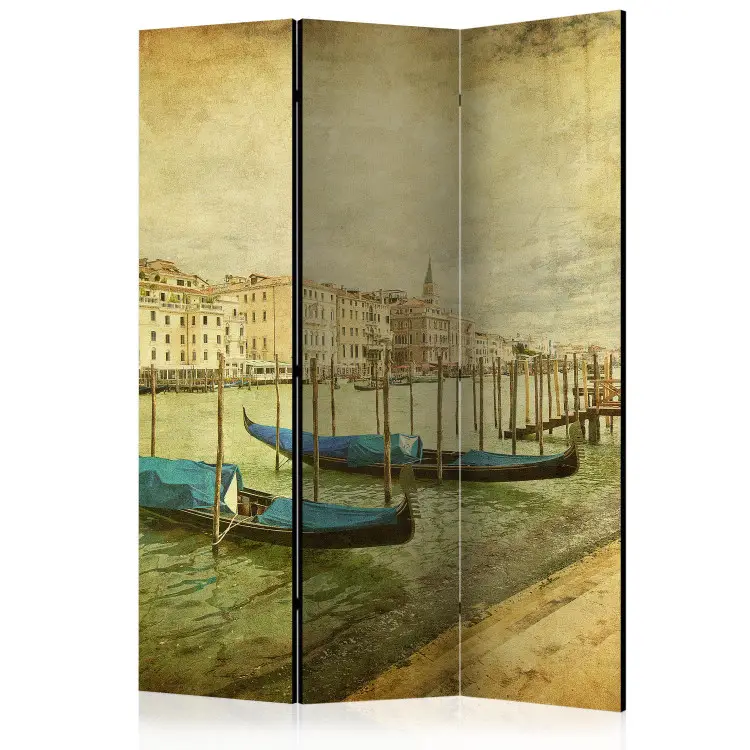 Viaje en el tiempo - barcos y arquitectura en estilo vintage