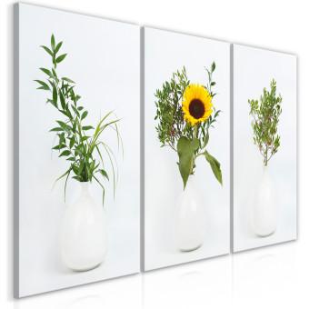 Cuadro moderno Sunflowers and Grasses (3 Parts)