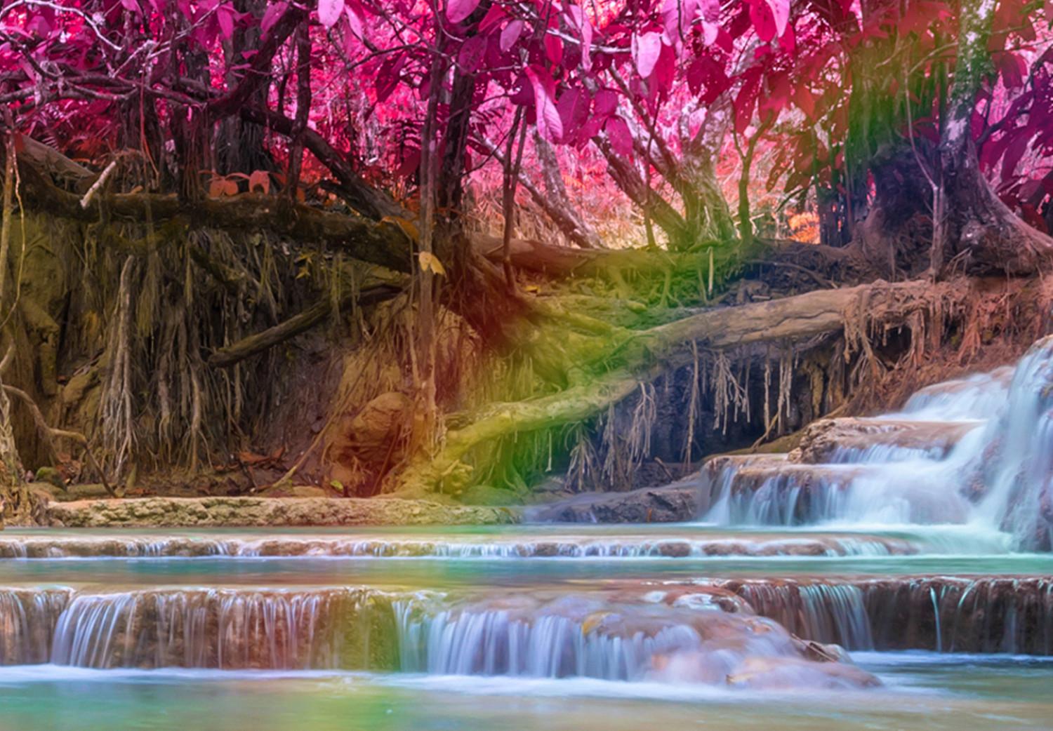 Cuadro decorativo Pink Trees and Waterfall (1 Part) Wide