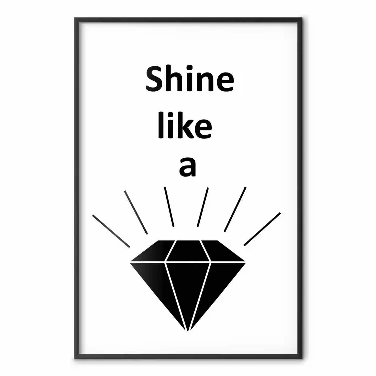 Brilla como diamante - diamante blanco/negro