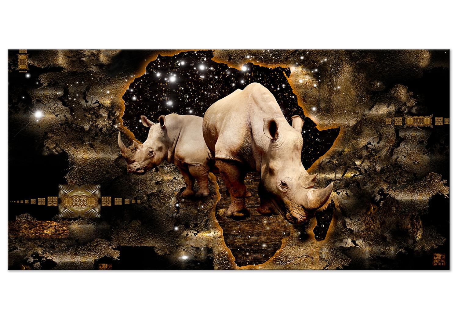 Cuadro XXL Golden Rhino II [Large Format]
