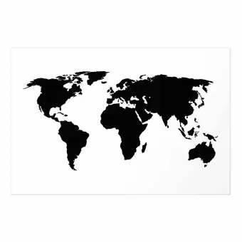 mapa del mundo continentes en blanco y negro