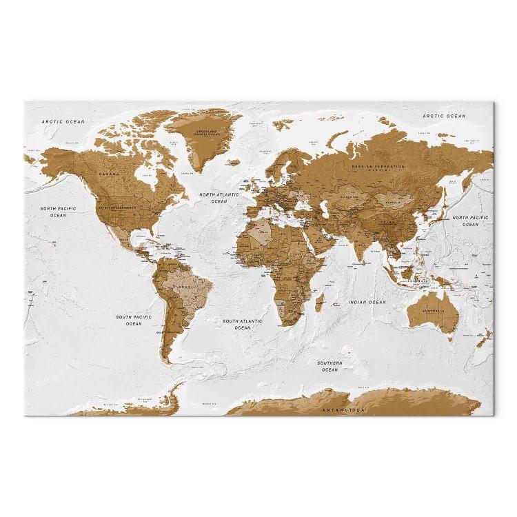 Mapa Mundi Pared Grande - Impreso tela 370gr/m2 con textura/Lienzo -  Mapamundi Tamaño 135x89,5cm - Mapa del Mundo Gigante con textos en inglés -  Cuadro Mapa Mundi Pared Grande : : Oficina