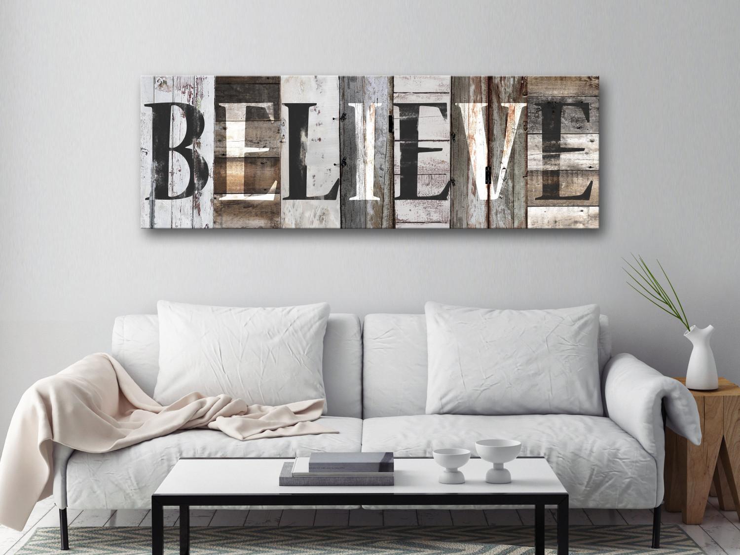 Cuadro decorativo Board: Believe (1 Part) Narrow