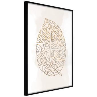 Set de poster Naturaleza compleja - hoja abstracta sobre fondo blanco