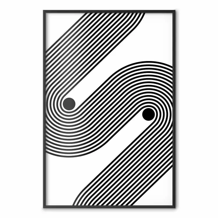 Sinfonía monocromática - líneas abstractas negras creando ondas