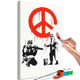  Dibujo para pintar con números Peace Sign