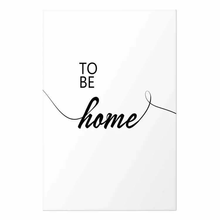 Poster Estar en casa - textos negros en inglés en fondo blanco contrastante
