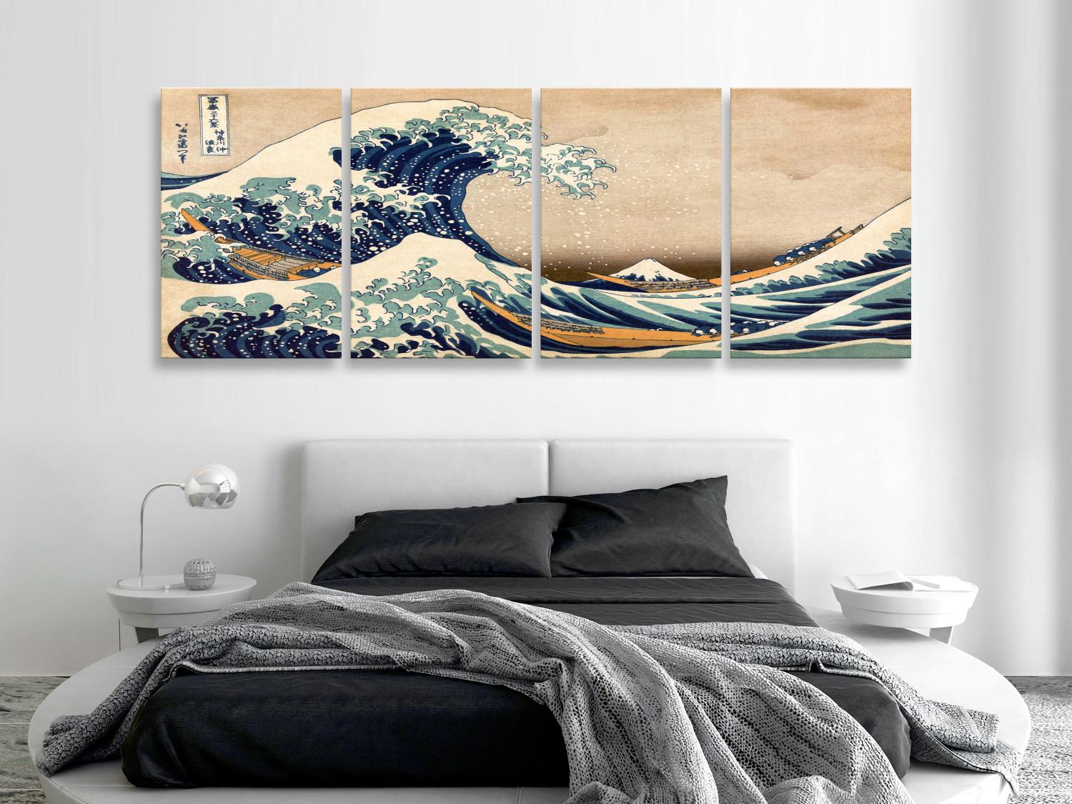 Cuadro moderno The Great Wave off Kanagawa (4 Parts)