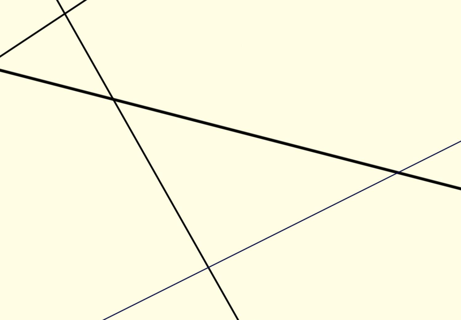 Cuadro Figuras geométricas - círculo, triángulos y rectángulos fondo amarillo
