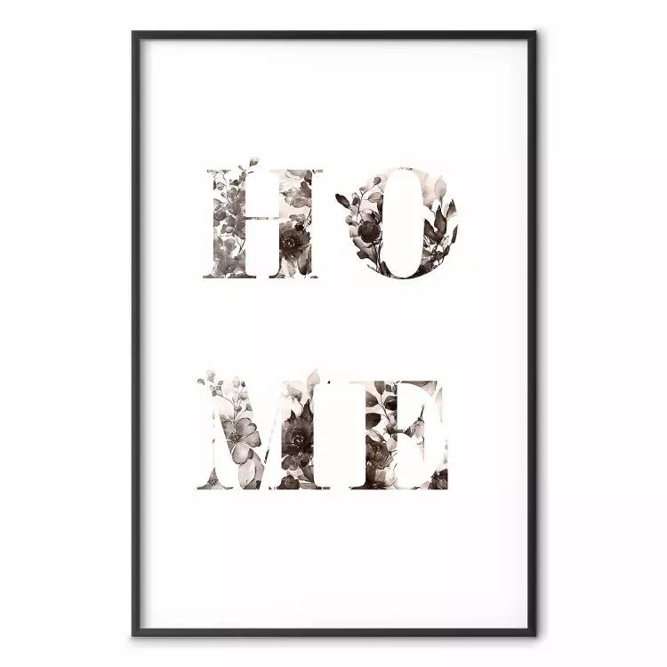 cartel tipo blanco y negro