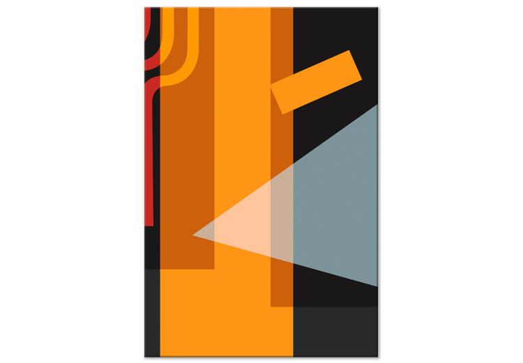 Rectángulos naranjas y marrones - abstracto sobre fondo negro