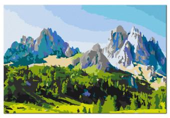 Cuadro para pintar con números Dolomite Peaks